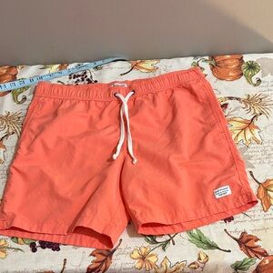5/$15 Modern Amusement Vibrant Orange Swim Trunks